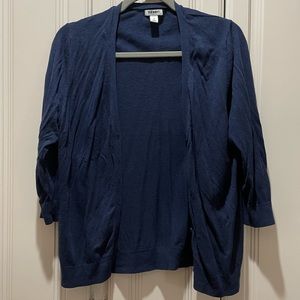 Navy 3/4 Sleeve Old Navy Cardigan - XL